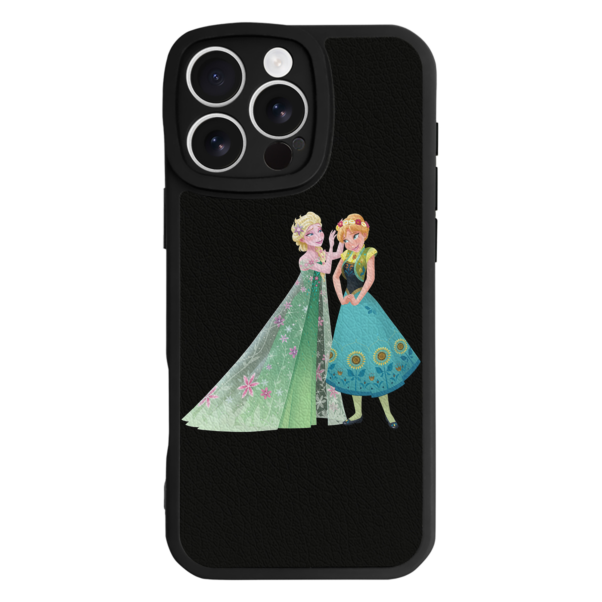 （画像用） アナと雪の女王 アンナ エルサ Frozen Anna Elsa 【iPhone 16シリーズ対応】シリコンスマホケース（レザー調） 材質：シリコン